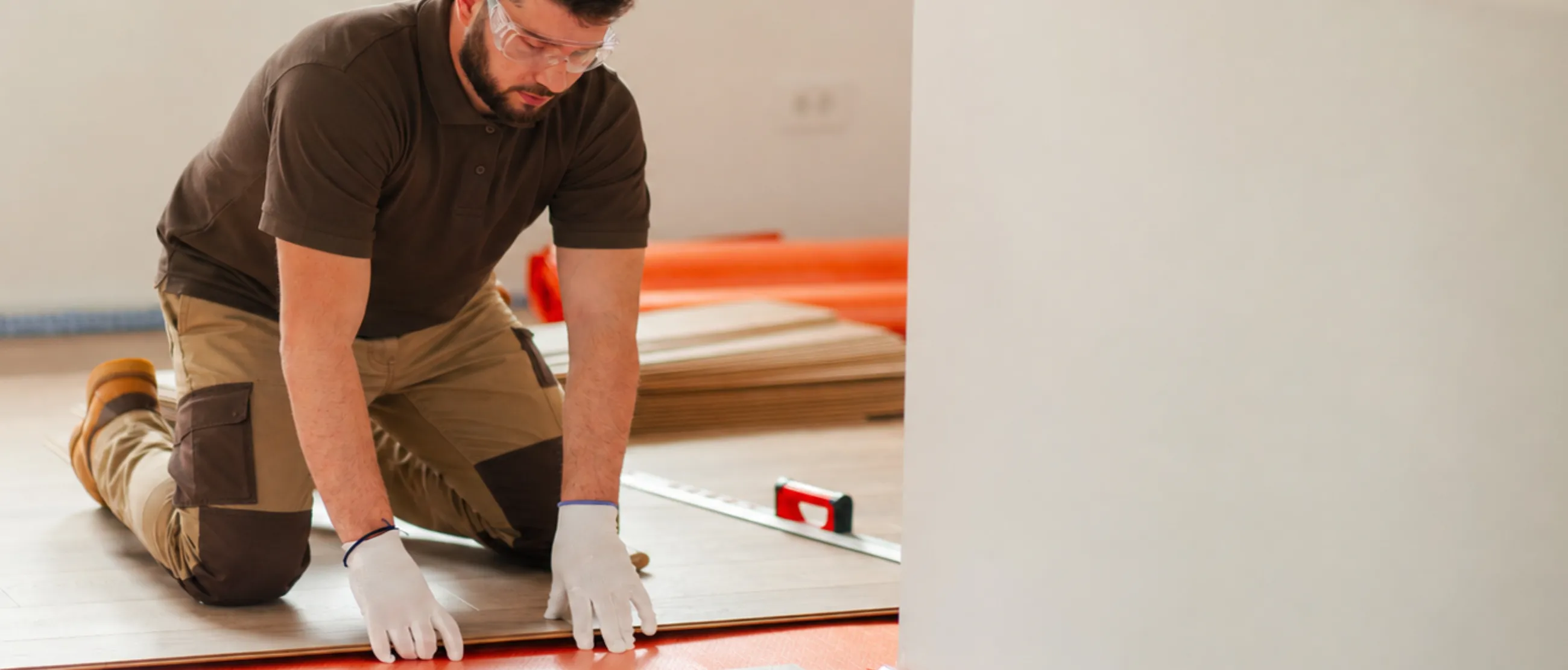 Hardwood flooring installation during home remodel in Los Angeles