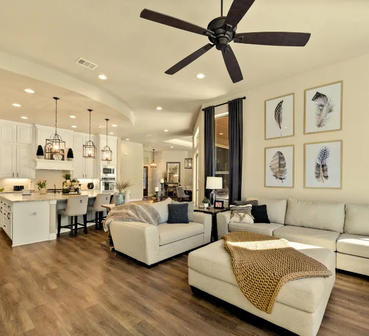 Open-concept living room remodel completed by Remodeling Company LA in Los Angeles