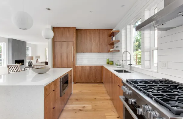 Luxury open concept kitchen remodel completed in Los Angeles
